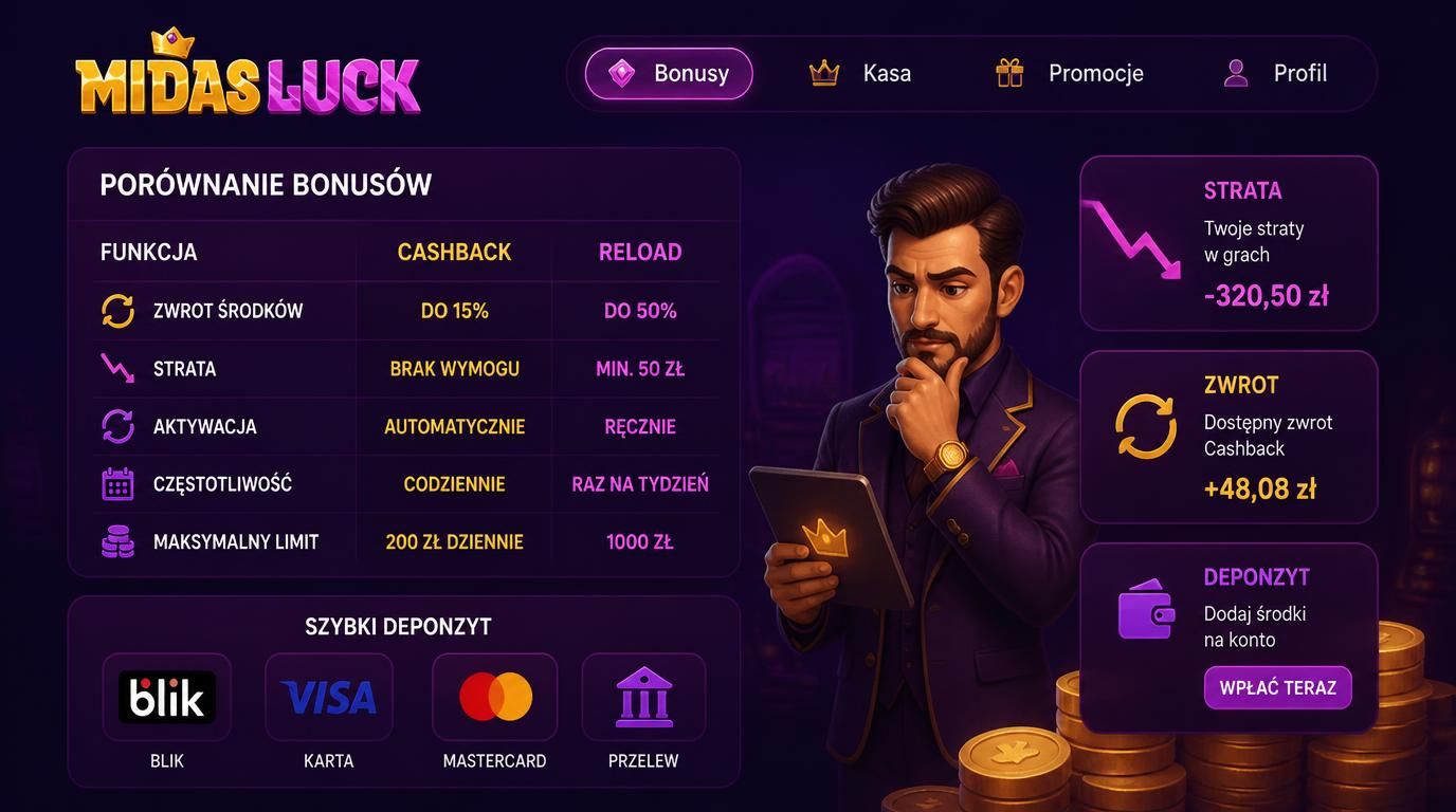 Cashback kontra Reload – co lepsze dla gracza?